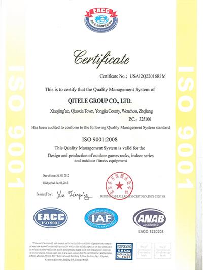 Group company certificate ISO-9001 E